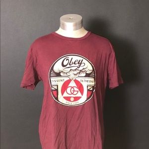 Obey red short sleeve M